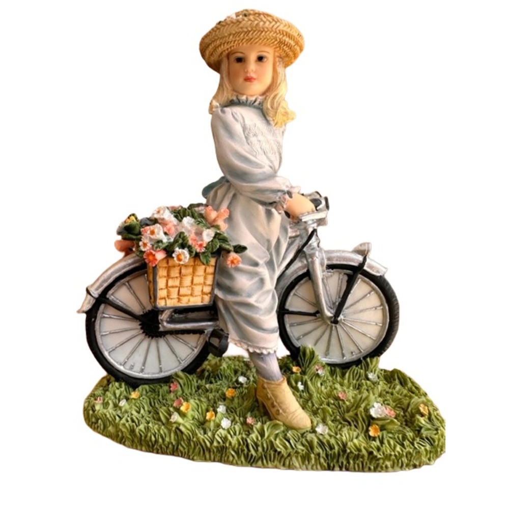 Crisalis Leonardo Collection Figurine Bicycle RIDE Christine Haworth